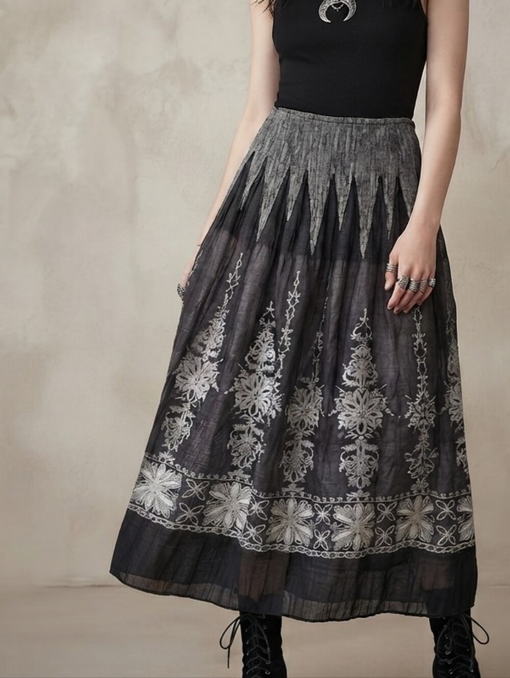 Anthropologie lapis Midi Maxi Whimsygoth Skirt Tube Dress One Size Fits L-XL